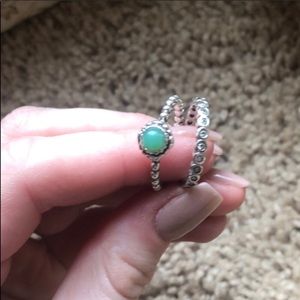 Pandora birthstone ring and stackable ring